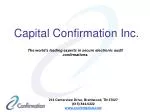 Capital Confirmation Inc. - slide 1