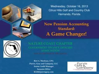 New Pension Accounting Standard: A Game Changer!