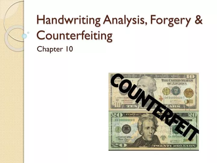 handwriting analysis forgery counterfeiting