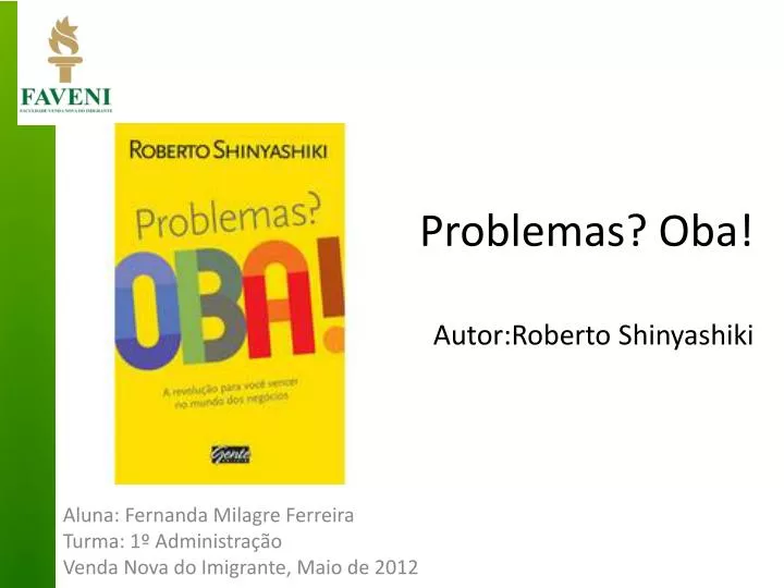 problemas oba autor roberto shinyashiki