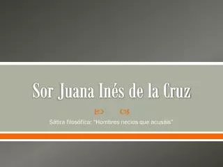 sor juana in s de la cruz