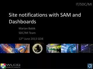 Site notifications with SAM and Dashboards