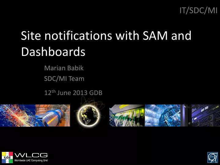 site notifications with sam and dashboards