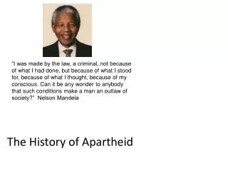 The History of Apartheid
