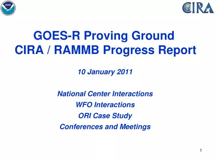 goes r proving ground cira rammb progress report