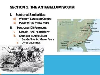 Section 1: The Antebellum South