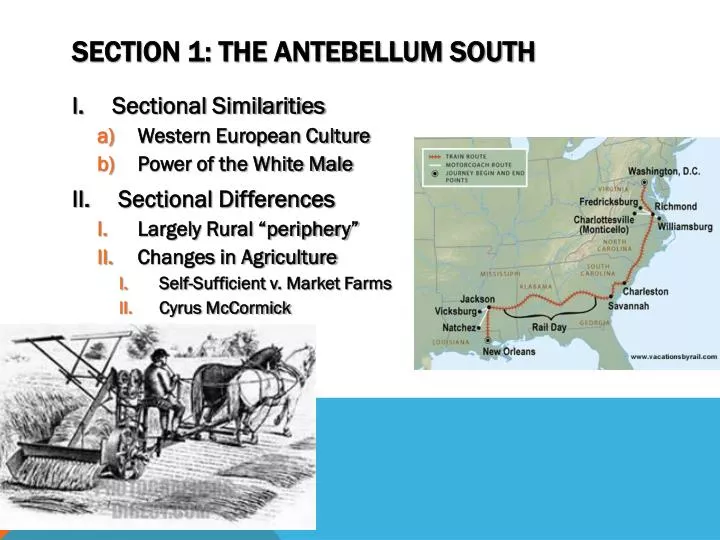section 1 the antebellum south