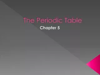 the periodic table
