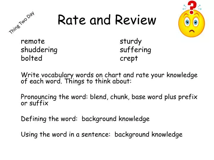rate and review