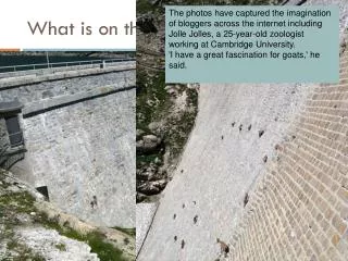 What is on the dam?