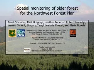 Spatial monitoring of older forest for the Northwest Forest Plan