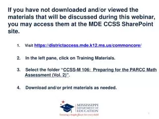CCSS-M 106: Preparing for the PARCC Math Assessment (Volume 2)