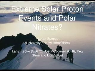 Extreme Solar Proton Events and Polar Nitrates?