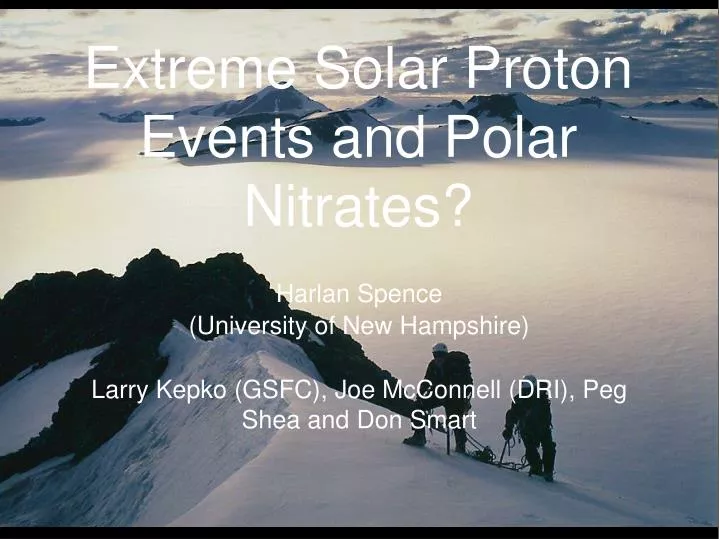 extreme solar proton events and polar nitrates