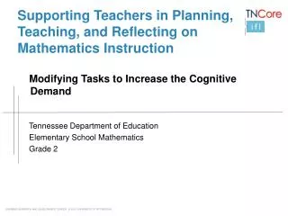 Supporting Teachers in Planning, Teaching, and Reflecting on Mathematics Instruction