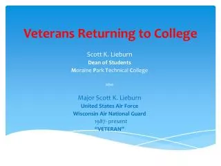 Veterans Returning to College