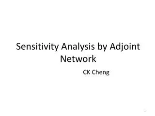 Sensitivity Analysis by Adjoint Network