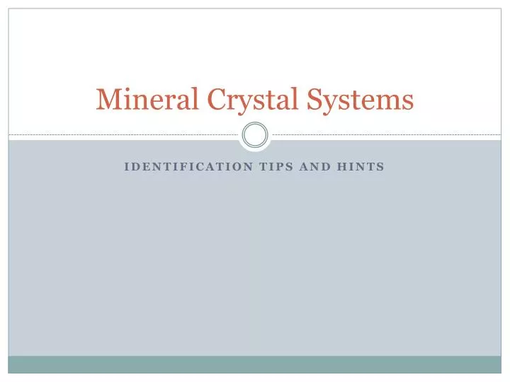 mineral crystal systems