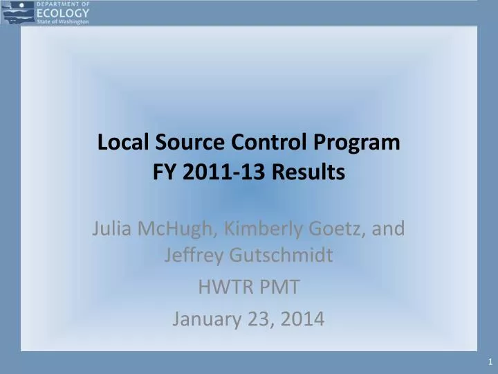 local source control program fy 2011 13 results
