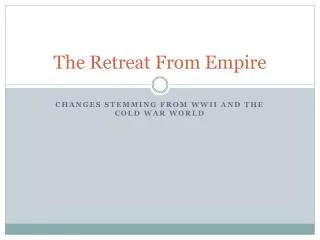 The Retreat From Empire