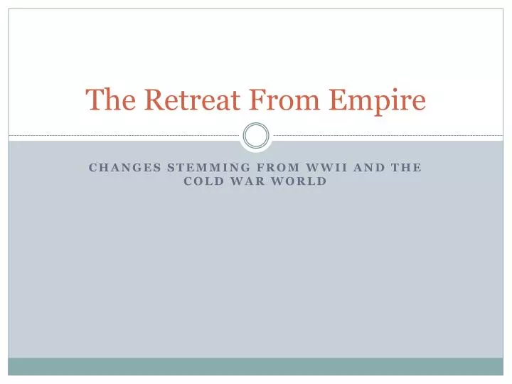 the retreat from empire