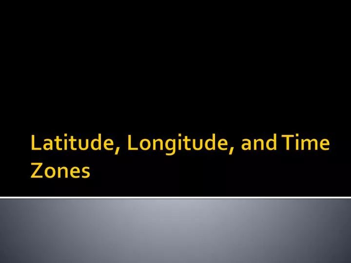latitude longitude and time zones