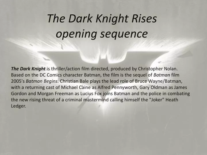 the dark knight rises opening sequence