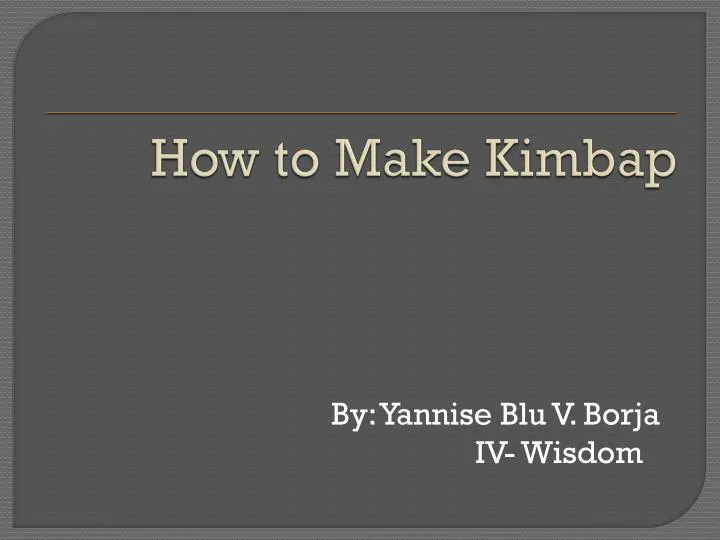 how to make kimbap