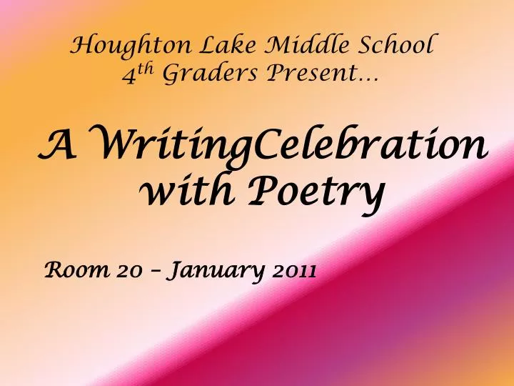 a writingcelebration with poetry