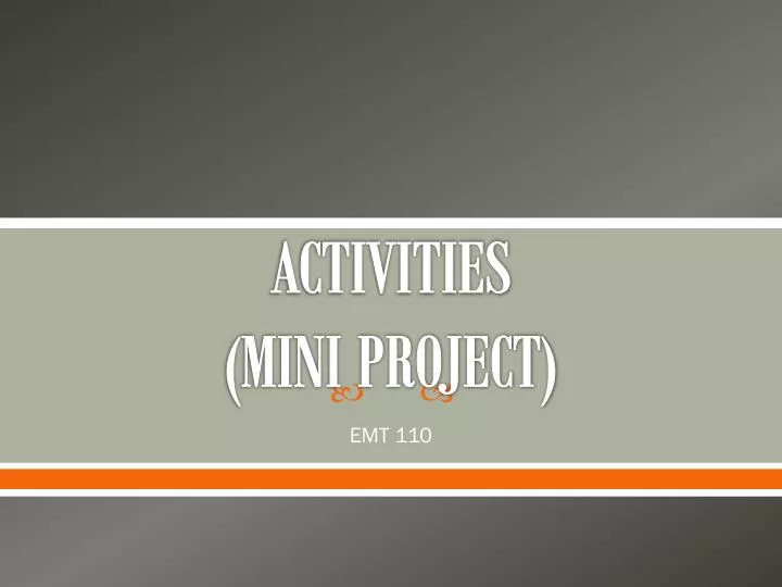 activities mini project