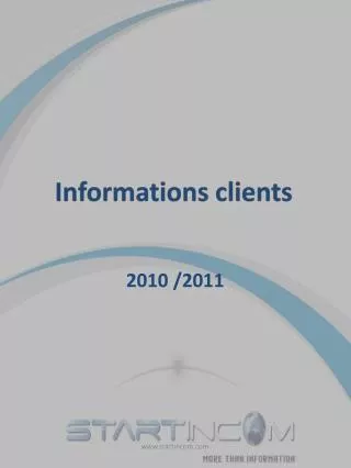 informations clients