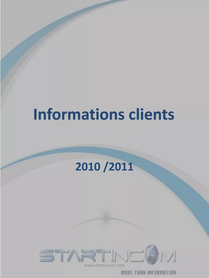 informations clients