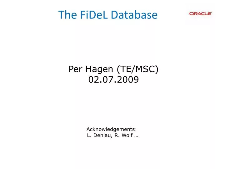 the fidel database