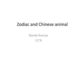 Zodiac and Chinese animal