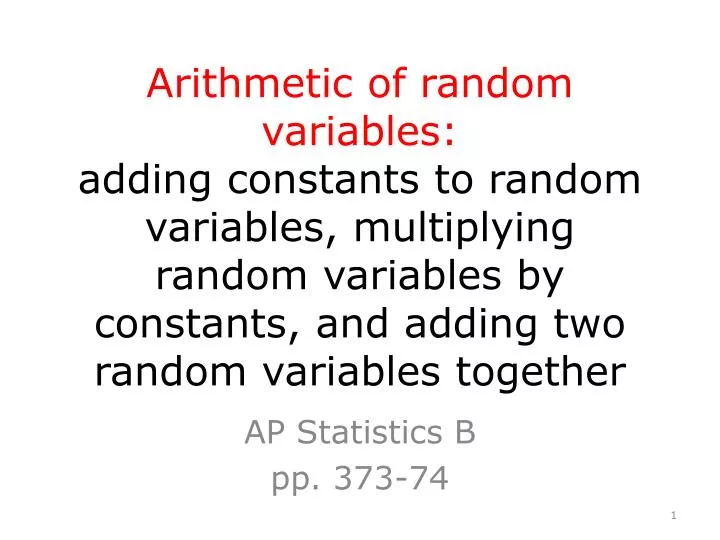 ap statistics b pp 373 74