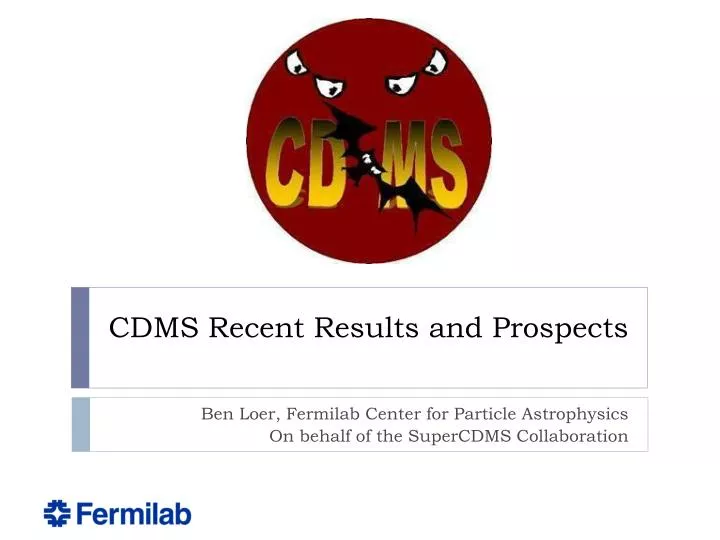cdms recent results and prospects