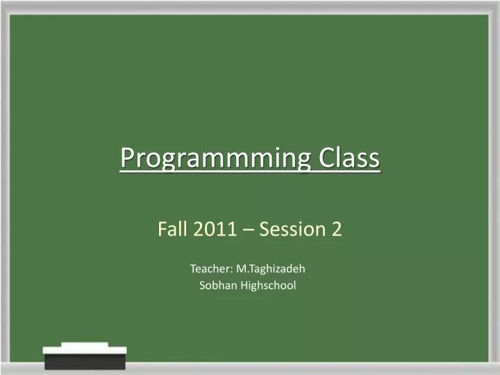 programmming class