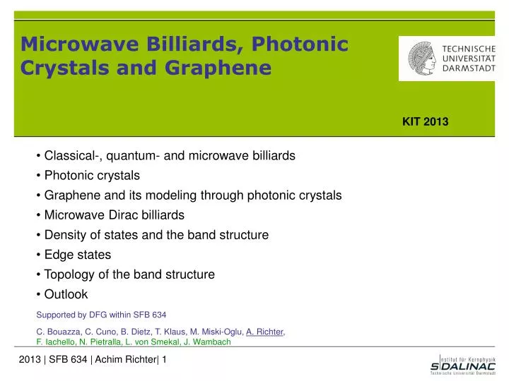microwave billiards photonic crystals and graphene