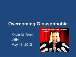 Overcoming Glossophobia