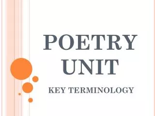 POETRY UNIT