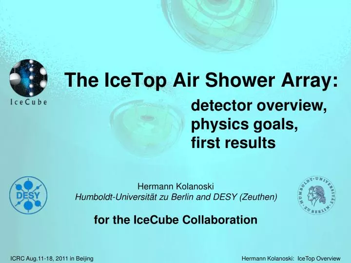 the icetop air shower array
