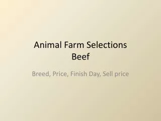 Animal Farm Selections Beef