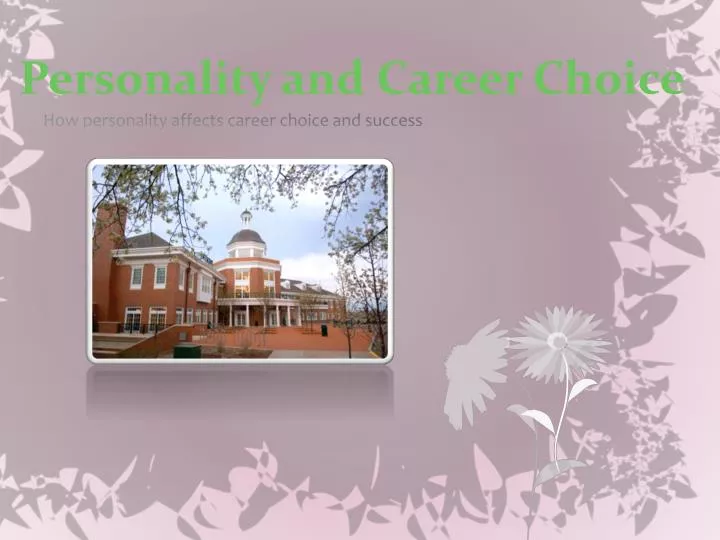 personality and career choice