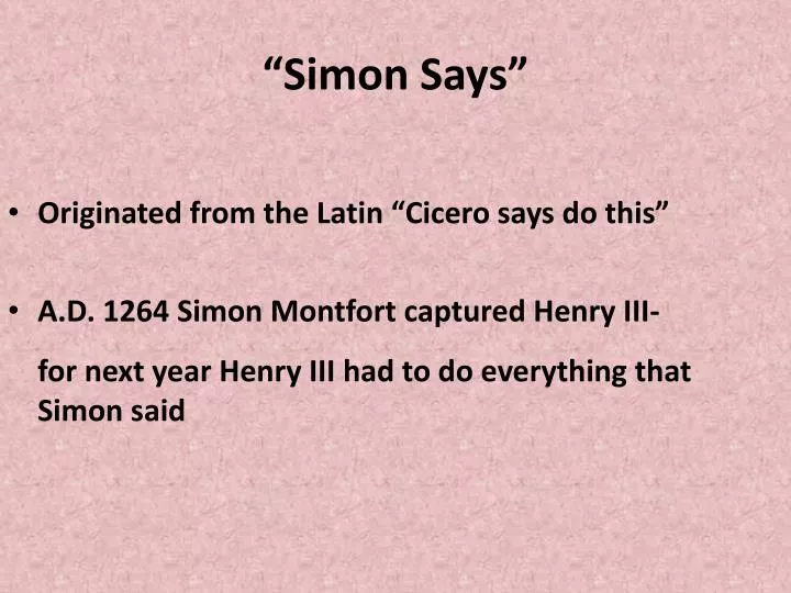 Simon says - The Game Gal