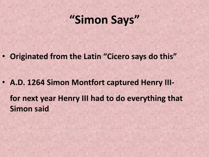 simon says