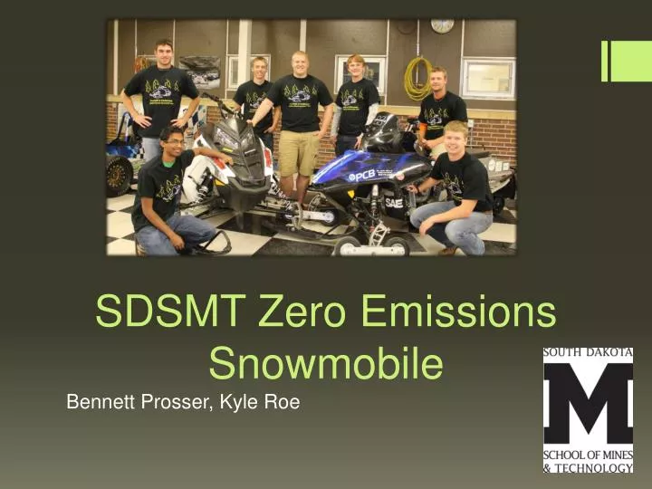sdsmt zero emissions snowmobile