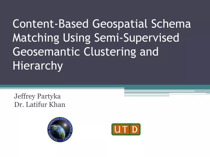 content based geospatial schema matching using semi supervised geosemantic clustering and hierarchy