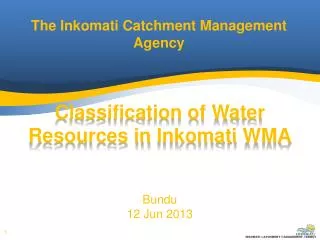 The I nkomati Catchment Management Agency
