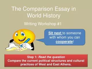 The Comparison Essay in World History