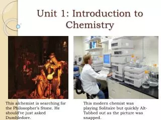 Unit 1: Introduction to Chemistry